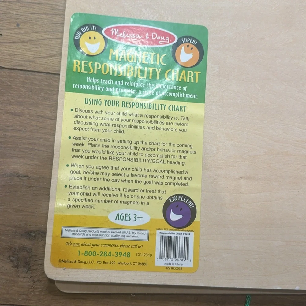 Melissa and Doug Magnetic Responsibility Chart with Colorful Magnets
